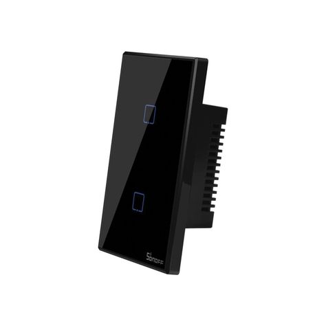 Interruptor Smart 2 Canales Negro WiFi + RF T3US2C Sonoff-2