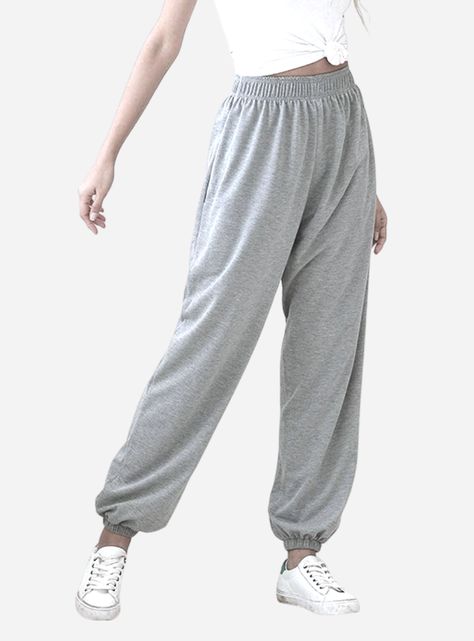 Pantalon Oversized Jogger Gris Claro Changes Label-1