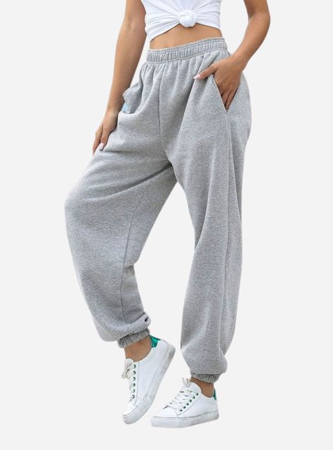Pantalon Oversized Jogger Gris Claro Changes Label-0