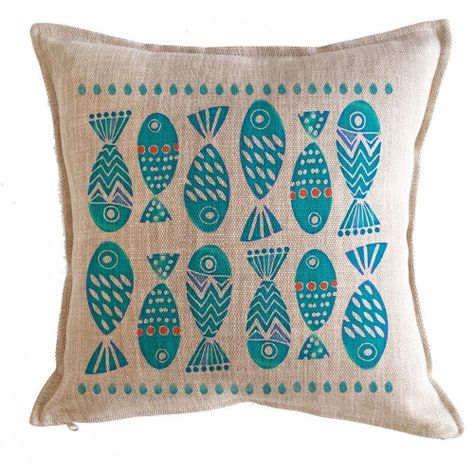 Cojin Marino Peces Turquesa 45x45-0