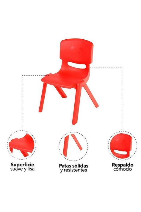 Silla Infantil Roja-3