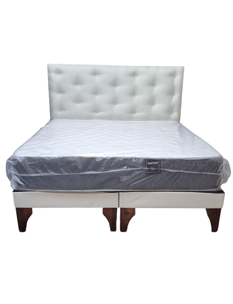 Cama Europea 2plazas Crudo Lino Rimar-0