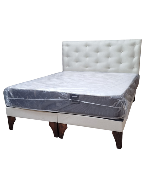 Cama Europea 2plazas Crudo Lino Rimar-2