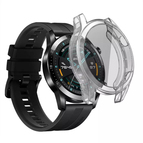 Protector Carcasa Para Huawei Watch GT2 46mm Tran-0