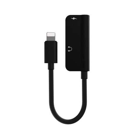 Adaptador / Divisor Lightning Para Audio 3,5mm Y Carga Fujitel -1