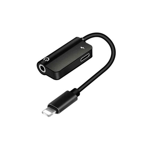 Adaptador / Divisor Lightning Para Audio 3,5mm Y Carga Fujitel -0