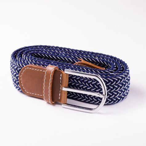 Cinturon Brickell Modelo Azul Blanco-0