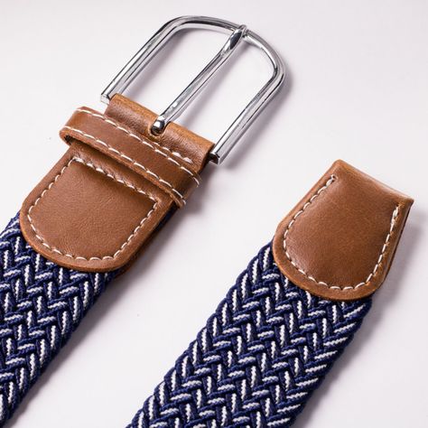 Cinturon Brickell Modelo Azul Blanco-1