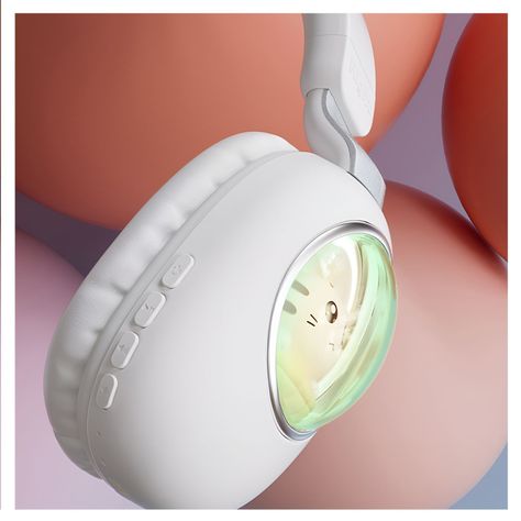 Audífono Bluetooth Diseño Kwai Cat Celeste-2