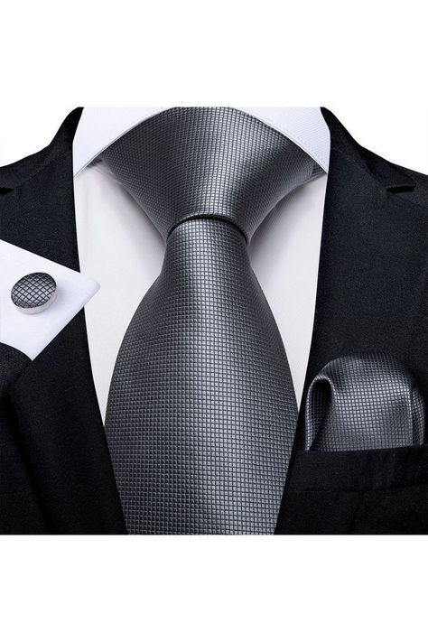 Corbata Hombre Seda + Clip, anillo, paño, colleras-3