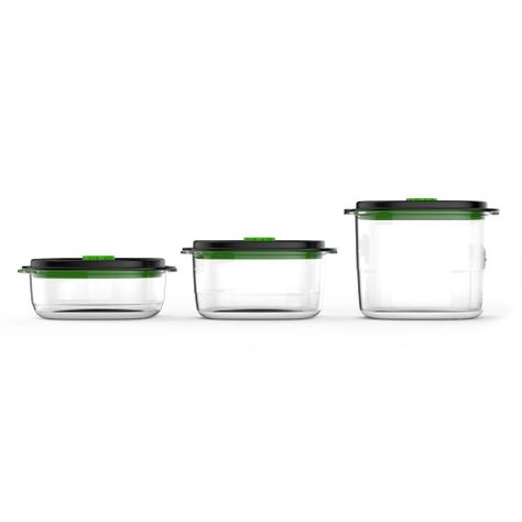 Pack Contenedores FoodSaver® con Marinador (700 ml., 1.2 litros y 1.8 litros) FFC026X-0