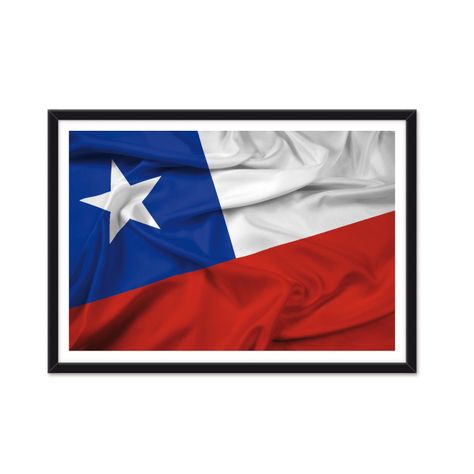 Cuadro individual Bandera Chilena-0