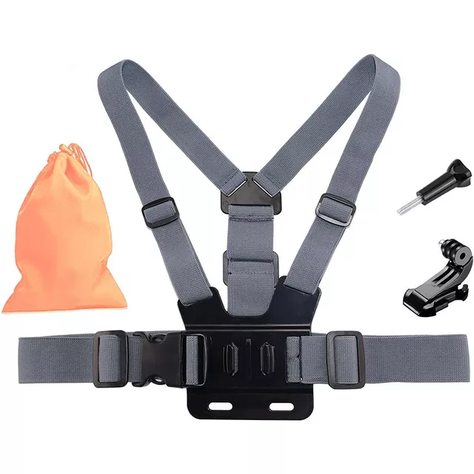 Arnés de Pecho Gris + Soporte + Tornillo + Bolsa de genero-0