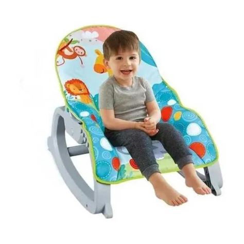 Juguete Silla Mecedora Vibradora 3En1 Sonidos Infantil Azul-0