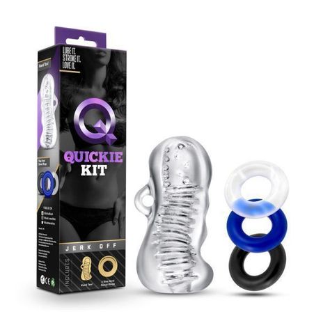 Masturbador y Cockring Quickie Kit Jerk Off-1