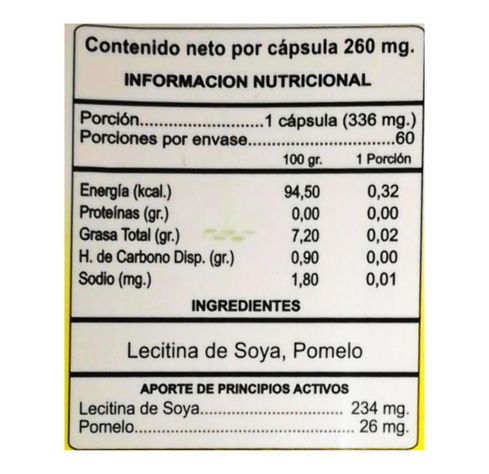 Lecitina Soya Potenciada 2x60 Caps Lecitina De Soya Pomelo A.v Colesterol-1