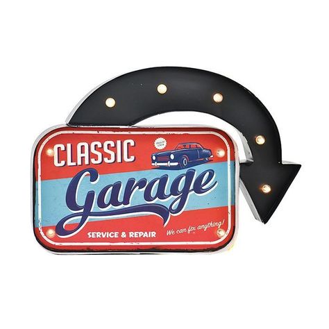 LETRERO VINTAGE LED CLASSIC GARAGE (44 x 5 x 31 cms.)-0
