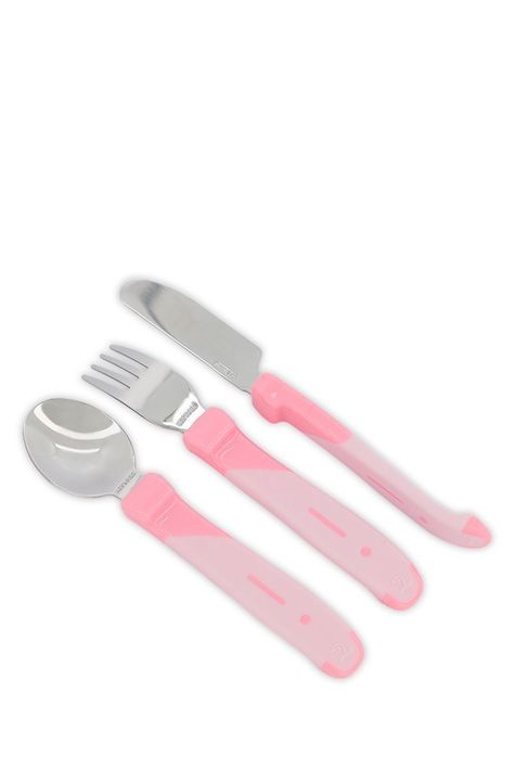 Servicio de acero inox Twistshake 12+m rosado-1