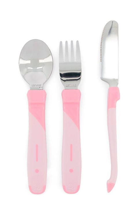 Servicio de acero inox Twistshake 12+m rosado-0
