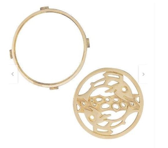Rejilla Pileta Redonda 110mm Bronce ACERO INOXIDABLE POLI-1