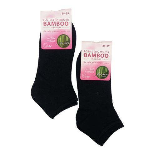 Calcetines Tobilleras Bambu Mujer Pack de 2 pares-0