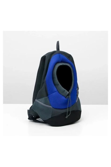 Mochila Transporte Mascotas Bolso Transpirable azul-3