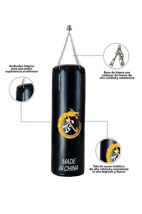 Saco Boxeo Punching Ball 180 cm Negro-3