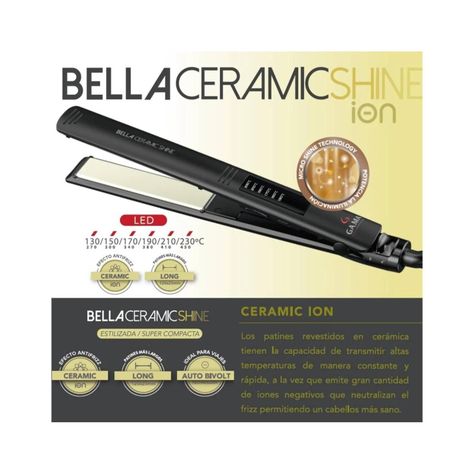 Alisador Plancha De Pelo 230°C Bella Ceramic Shine Gama-2