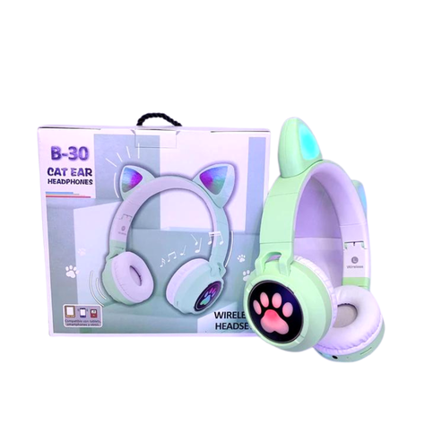 Audífonos Cat Ear HeadSet Inalámbricos B-30 RGB-1