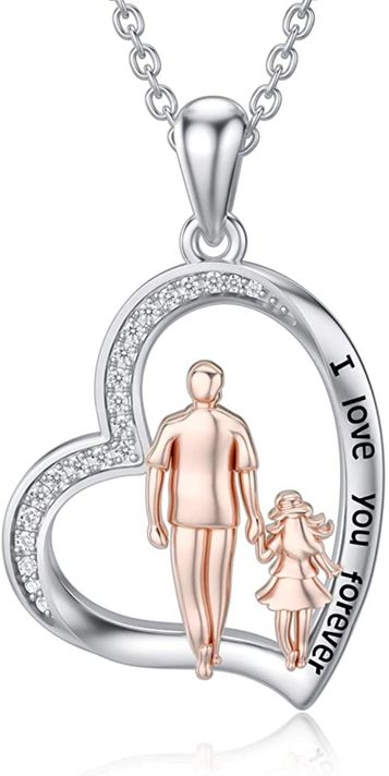 Collar Papá E Hija Plata 925-0