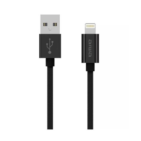 Cable Usb Lightning 1.5m Mfi Aiwa Negro-0