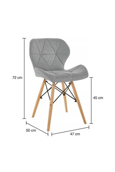 Pack 4 Sillas Eames Acolchadas Tela Lino-2