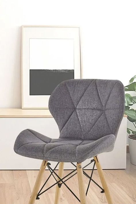 Pack 4 Sillas Eames Acolchadas Tela Lino-1