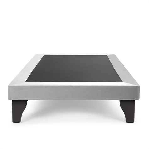 Base de Cama Europea Felpa Gris 1.5 plazas-0
