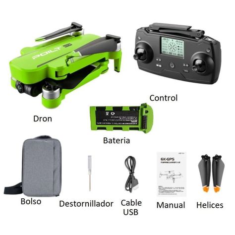 Drone GPS JJRC X17 6K 5G 1000m Cardan autoestabilizador - Verde-2
