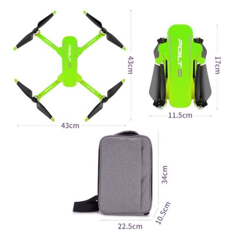 Drone GPS JJRC X17 6K 5G 1000m Cardan autoestabilizador - Verde-3