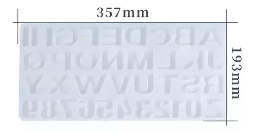 X2 Molde De Silicona Letras Moldes Silicona Resina 36cavid-3