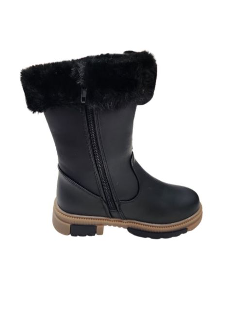 Bota de Invierno Negro Lazo-1