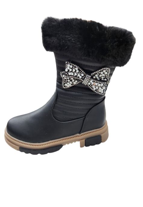 Bota de Invierno Negro Lazo-0