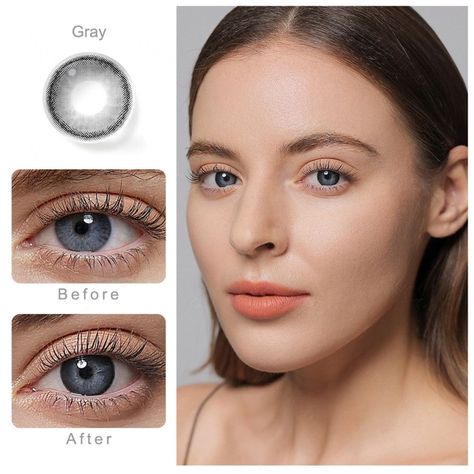 Par De Lentes De Contacto Línea Roze Airy Color Gris-1