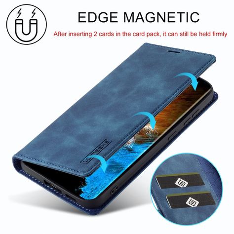 Para: Galaxy S23 Plus (S23+), Funda Estuche Cuero Tarjeta-3