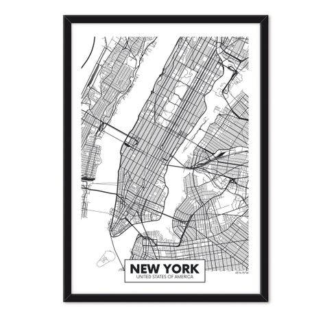 Cuadro Individual  Mapa New York-0