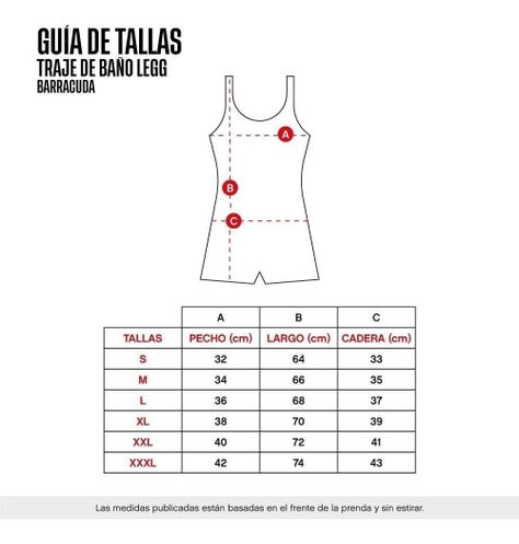      Traje Baño Mujer Legg Unicolor Nuevo Original Barracuda-1