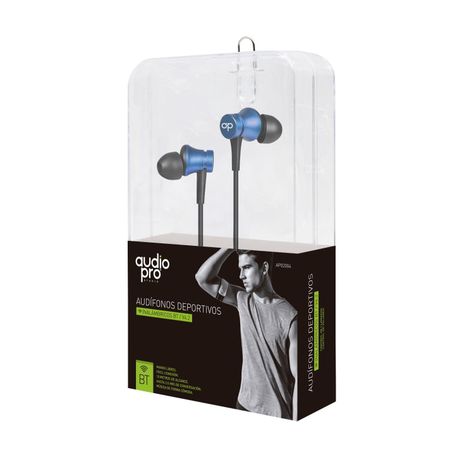 Audífono Deportivo Bluetooth Manos Libres Azul Audiopro-3