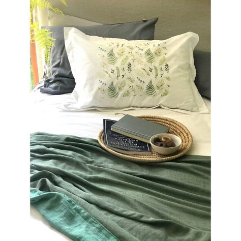 Funda de Almohada Hojas Verdes-1