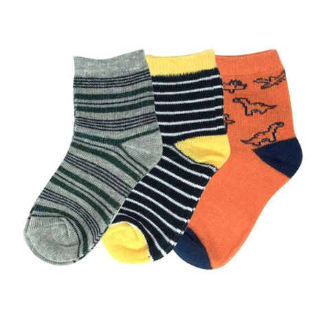 Set de 3 pares de Calcetines Azul Naranja para Niño Pumucki-0