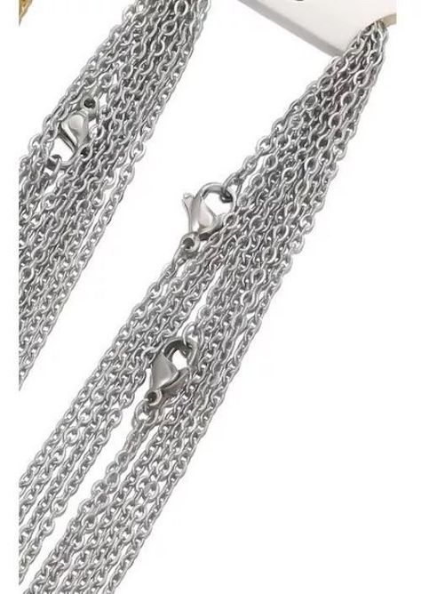 Cadenas Acero Quirurgico Cd04 C Plateado 10unds 50cm X 2mm-0