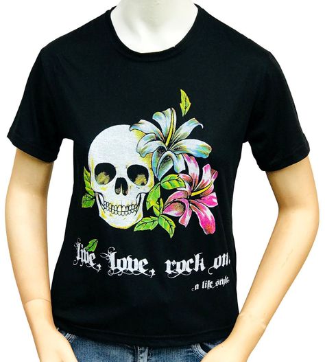 PoleraNegra Mujer Calavera Lili-0