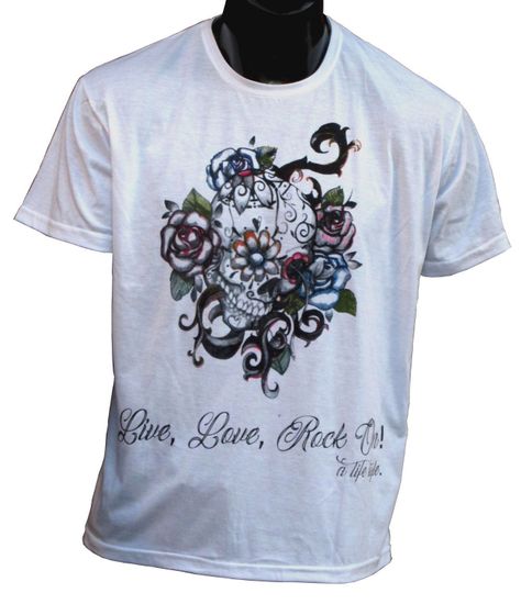 Polera Juvenil Niño Calavera Rosas-0