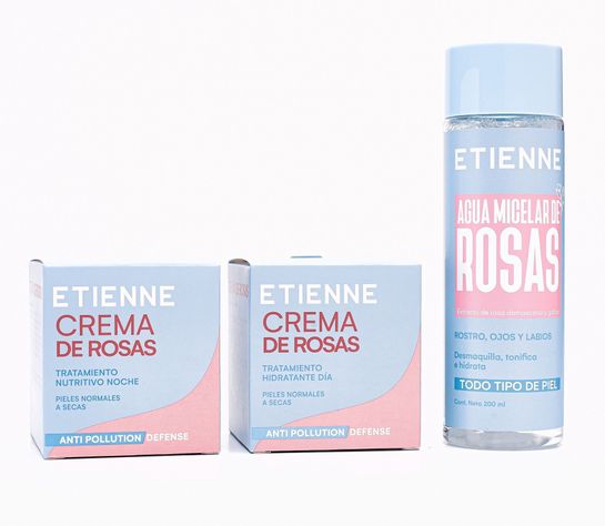 Set de hidratación crema Dia 50ml + Noche 50ml + Agua Micelar 200ml Etienne-1